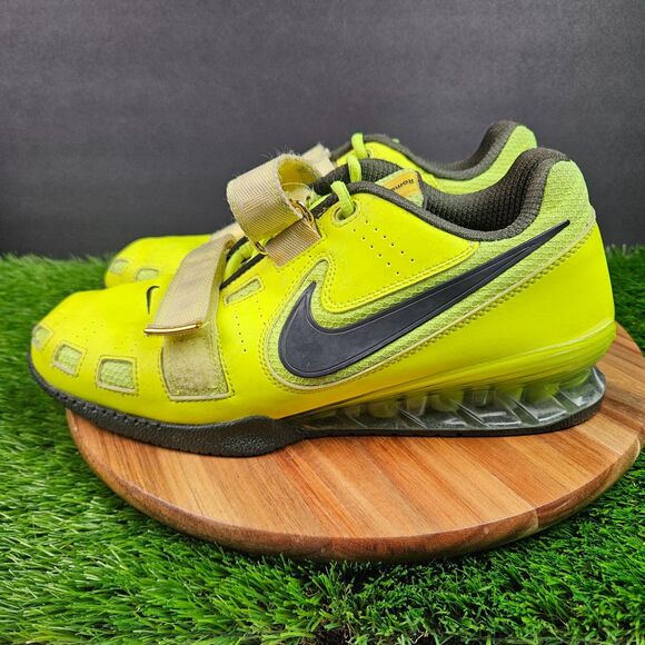 Nike Romaleos 2 Volt Yellow Weightlifting Gym Shoes Straps Men’s Size 10.5 - Picture 5 of 16